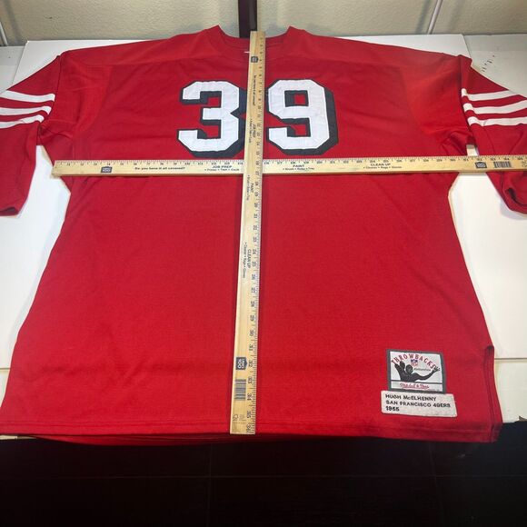 SAN FRANCISCO 49ers Hugh McElhenny NFL FOOTBALL 1955 Throwback JERSEY Sz 58 - Picture 6 of 6
